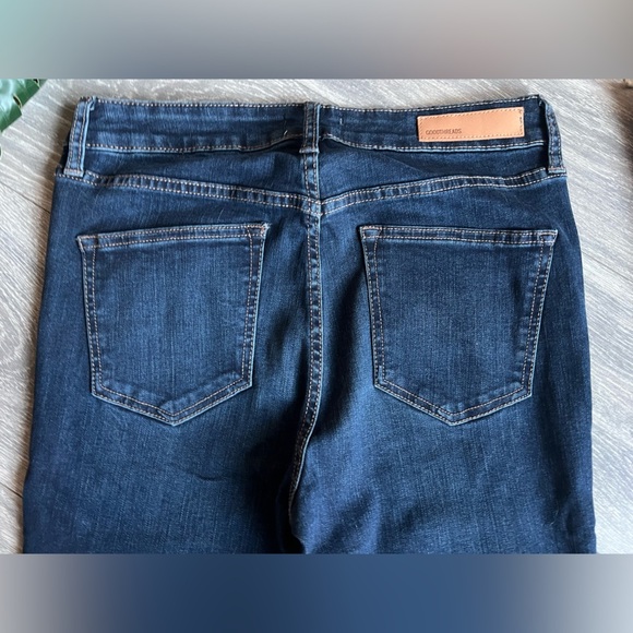Goodthreads Women's Mid-Rise Slim Straight Jeans Dark wash. Size 28 - Picture 9 of 15